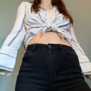 Striped Collared Button Up